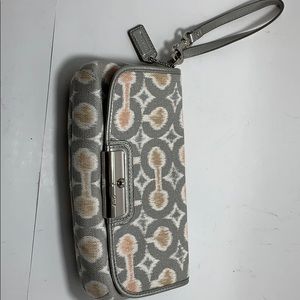 Coach Kristin signature optic art Ikat light Gray